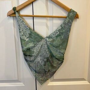 Tiger Mist Green Crop Top